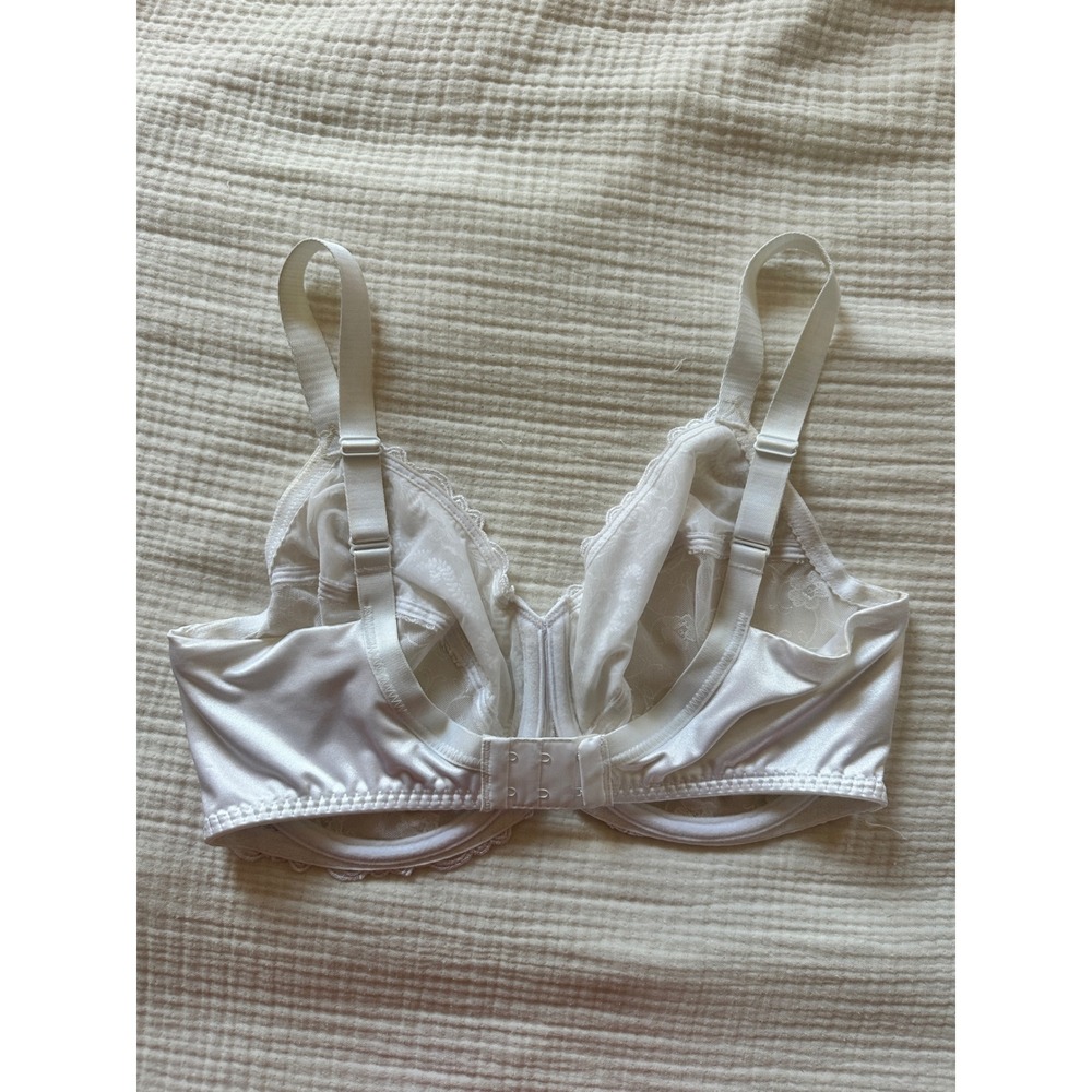 Wacoal Renaissance Rose Underwire Bra 38DD White Lace Floral Lingerie 85720 - Picture 4 of 5